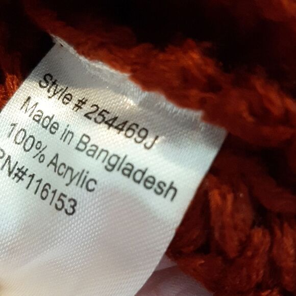 Poof Apparel Indian Red Crochet Sweater - Picture 5 of 6